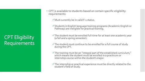 Curricular Practical Training Cpt Online Training Module Office Of