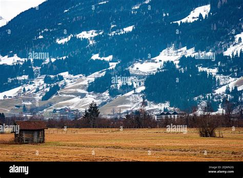 Wooden Covered Warehouse Structure For Storing Hay And Firewood For