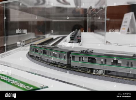 A HO Gauge model of a Chiyoda Line Tokyo Metro train at Tokyo Metro ...