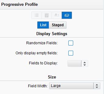 Configuring A Progressive Profile In List Mode For The Classic Design