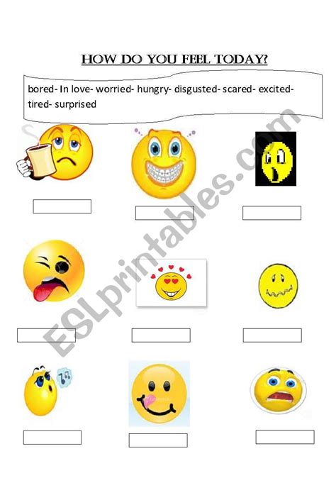 How Do You Feel Esl Worksheet By Bdayekh