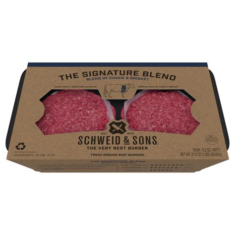 Save On Schweid Sons Signature Chuck Brisket Ground Beef Burger