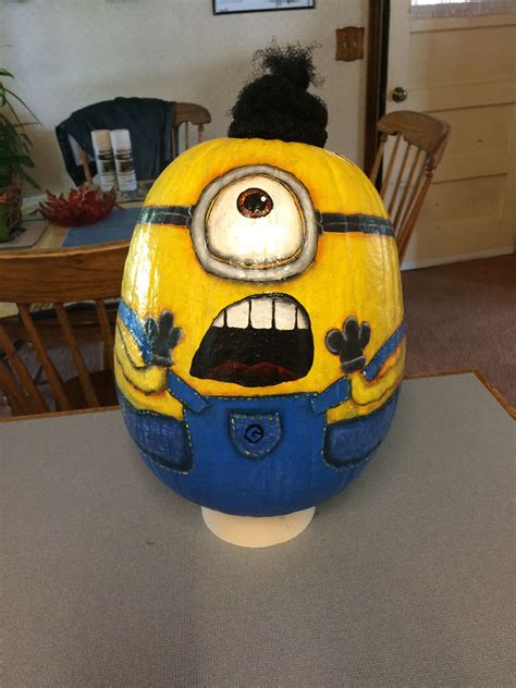 Minion Pumpkin Painted By Paulette Pumpkin Decorating Painted