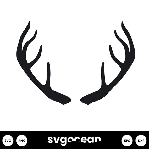 Deer Antlers Svg Vector For Instant Download Svg Ocean — Svgocean