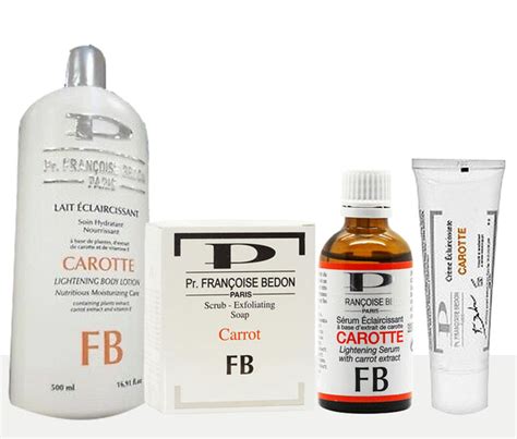 Pr Francoise Bedon Carrot Lightening Kit Lotion Serum Creamand Soap