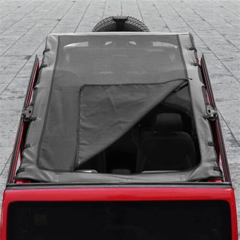 Soft Leather Sunshade Mesh Sun Shade Bikini Top Cover For Jeep Wrangler
