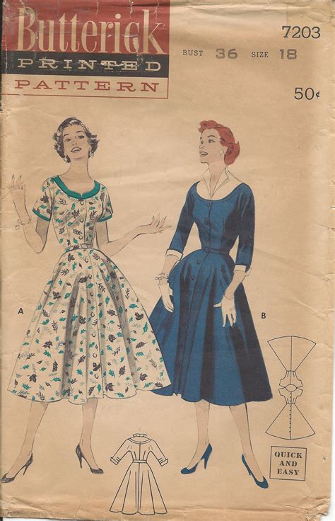 Butterick 7203 Vintage Sewing Patterns Fandom Powered By Wikia