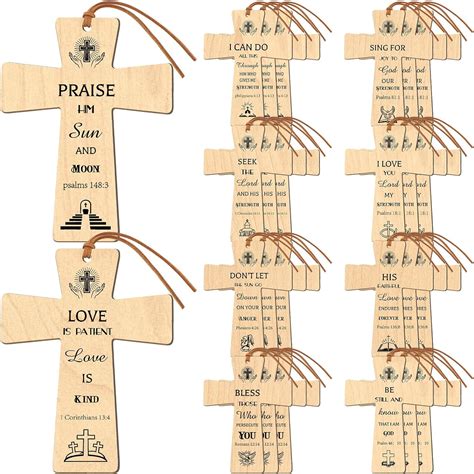 Amazon Affrolling 30 Pcs Cross Bible Verses Bookmarks Church Gifts