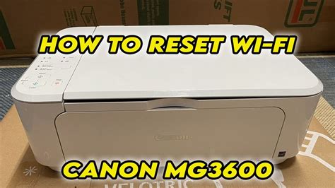 How To Reset Wi Fi On Canon Pixma Mg Printer Youtube