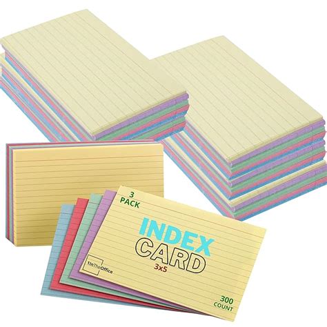 Buy 1InTheOffice Index Card 3x5 Colored Notecards Pastel Index Cards