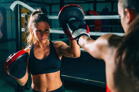 Premium Photo Women On Boxing Training