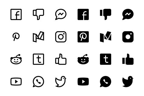 40 Social Media Icons Icons Creative Market