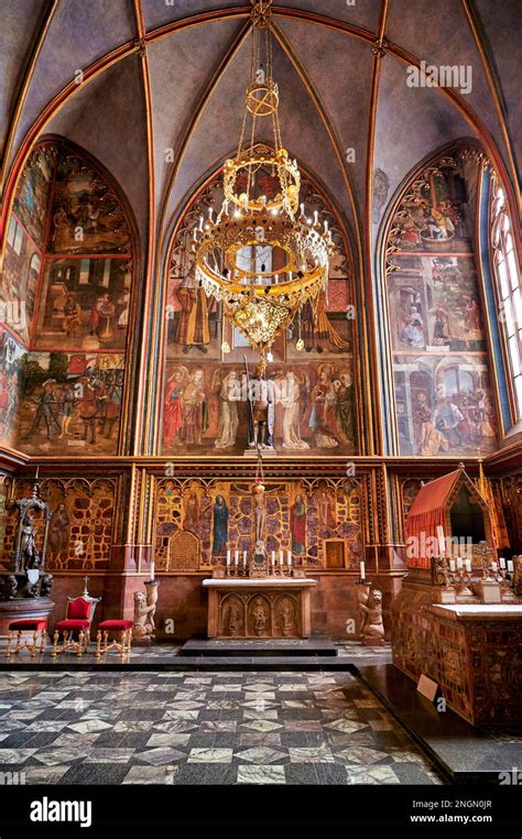 Prague Czech Republic St Vitus Cathedral Inside Prague Castle Complex