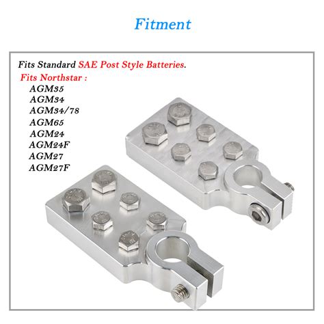 Pcs Spot Car Audio Top Post Flat Lug Multi Connection Marine Battery