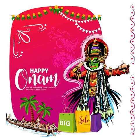 Premium Vector Happy Onam Festival Of South India Kerala Vector