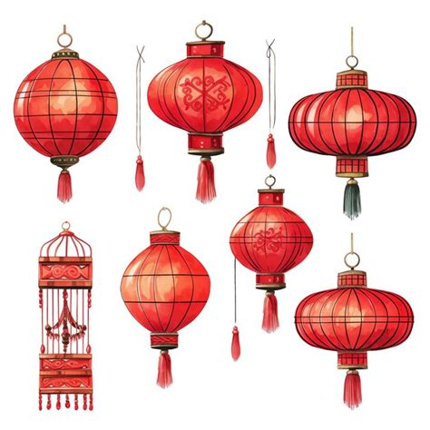 Premium AI Image | Red Lantern Riddles Chinese new year