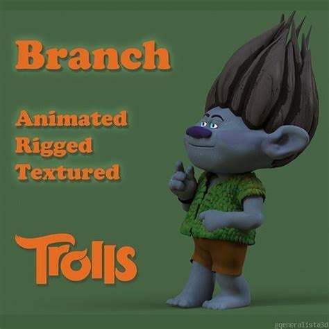 3D model Branch fan art from Trolls VR / AR / low-poly | CGTrader