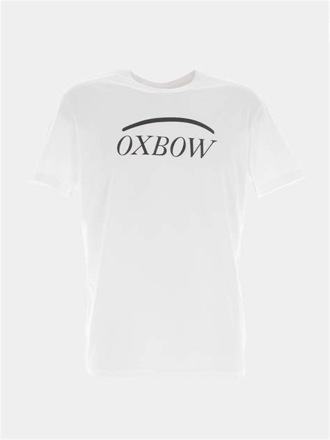 T Shirt Graphique Logo Blanc Homme Oxbow Wimod