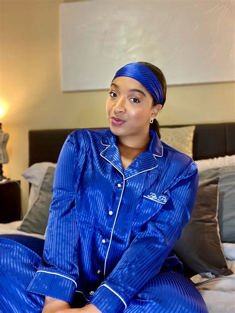 Zeta Phi Beta Finer Luxe 4 Piece Silk Pajama Set Zoeticcouture