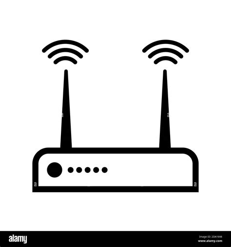 Icône du routeur Symbole du modem réseau Internet Illustration