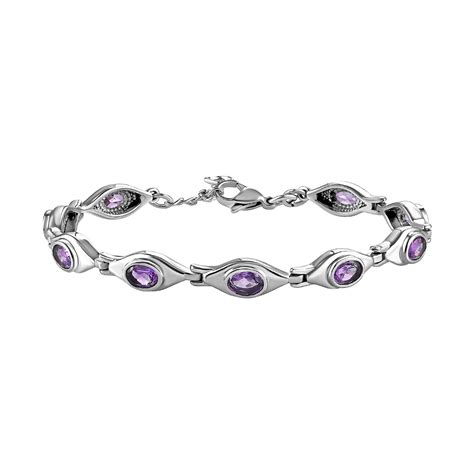 Afrikanischer Amethyst Armband Ca Cm Edelstahl Ca Ct Shoplc