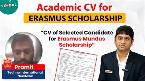 Typical CV Of Selected Candidate For Erasmus Mundus Scholarship YouTube