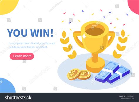 vektor stok kau memenangkan banner konsep  digunakan