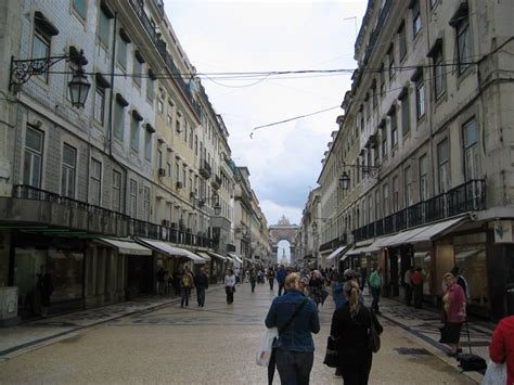 Lissabon Oktober Lissabon Blick Von Der Rua Augusta Auf Den