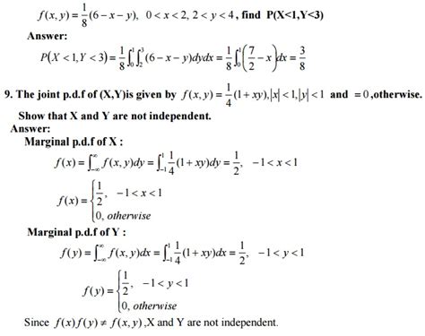 Important Short Objective Questions And Answers Two Dimensional Random Variables