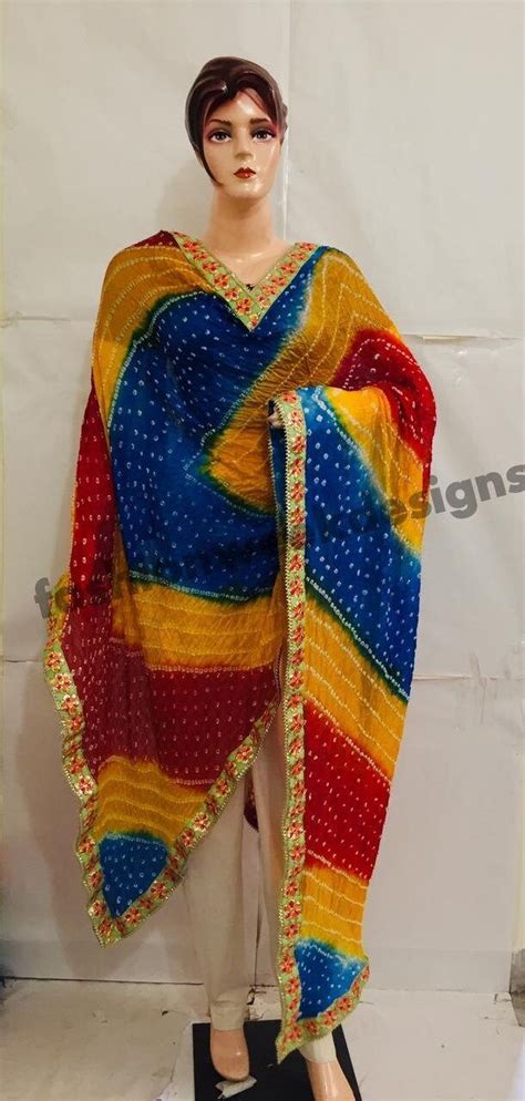 Jaipuri Rajasthani Women Silk Bandhani Bandhej Suit Lehengha Heavy