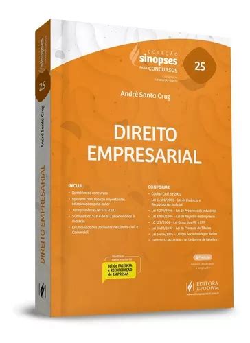 Direito Empresarial Vol 25 Sinopses Para Concursos 2021 Frete grátis