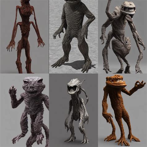 Bipedal Creature Model From Another Planet By Phil Stable Diffusion