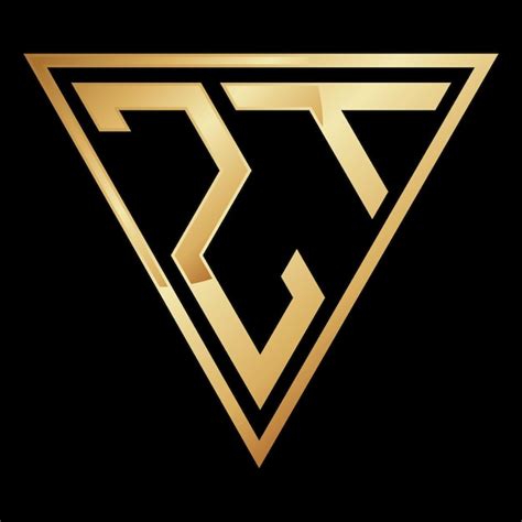 Diseño inicial del logotipo del triángulo ZT Vector Premium