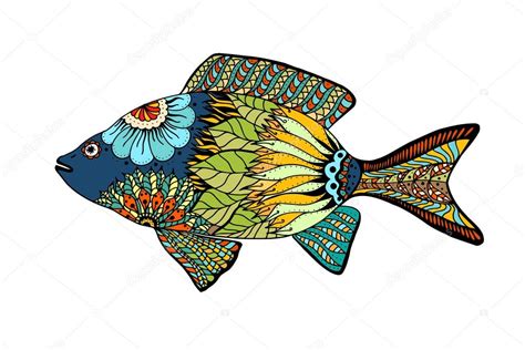 Zentangle Stylized Fish Stock Vector Image By Frescomovie