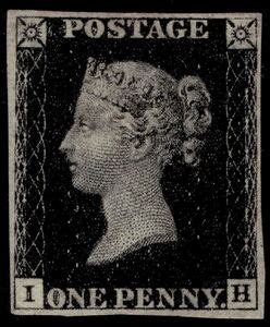 Stamp Queen Victoria Penny Black United Kingdom Of Great Britain