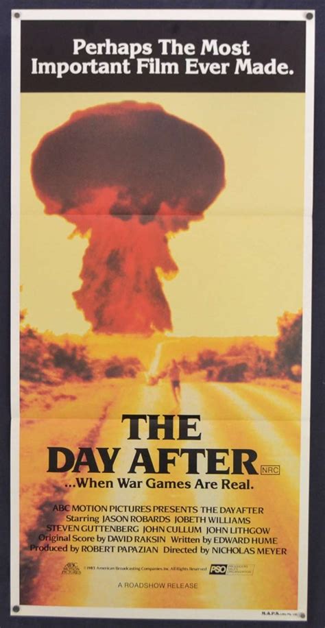 All About Movies - The Day After Movie Poster Original Daybill 1983 Jason Robards Nuclear War