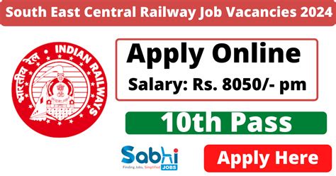 South East Central Railway Jobs Notification Apply Online For