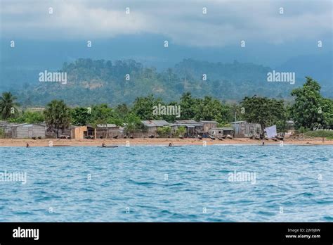 sao tome  principe beautiful landscape village beach