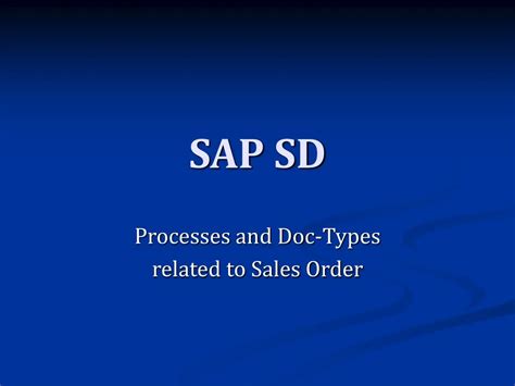 Ppt Sap Sd Powerpoint Presentation Free Download Id9158358