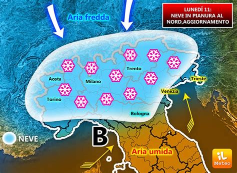 Meteo Italia Luned Neve In Pianura Al Nord Ecco Il Dettaglio