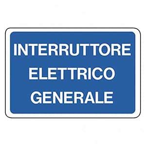 Cartello In Alluminio Bianco Adesivo Interruttore Elettrico Generale