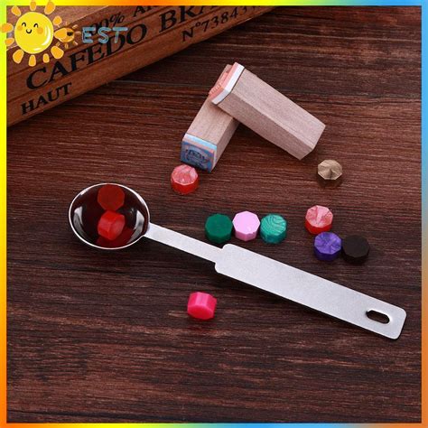 Stainless Steel Paint Wax Stamps Sealing Spoon Long Handle Wax Spoon