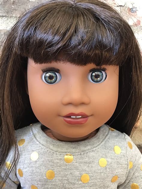 Angelica Custom Ooak American Girl Doll Hazel Blue Eyes Dark Etsy