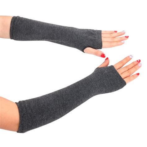 Buy Winter Wrist Arm Hand Warmer Knitted Mittenlong Fingerless Gloves