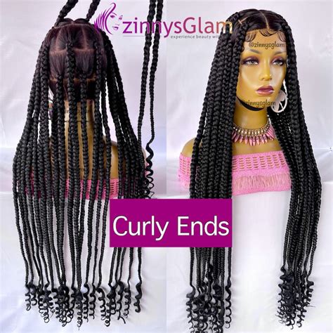 Ready To Ship Jumbo Knotless Box Braids Wig For Black Women Etsy Canada