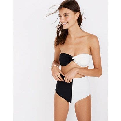 Mara Hoffman Lydia High Waist Bikini Bottom In Colorblock