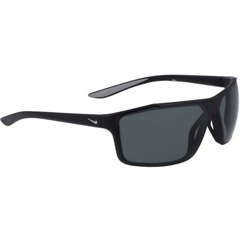 Nike Windstorm Performance Sports Sunglasses Matte Black Silver Polarised Grey Sportitude