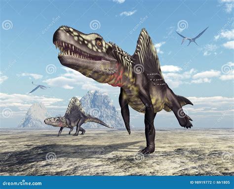 Pterosaur Quetzalcoatlus Stock Illustration | CartoonDealer.com #69897868