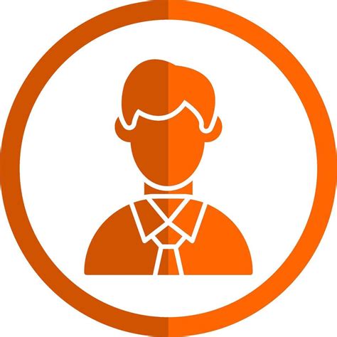 Avatar Glyph Orange Circle Icon Vector Art At Vecteezy