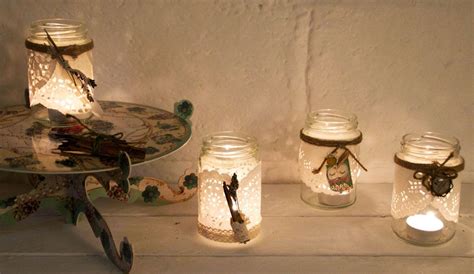 Upcycled Glass Jars Tea Light Holders Creative Crafts With Miss